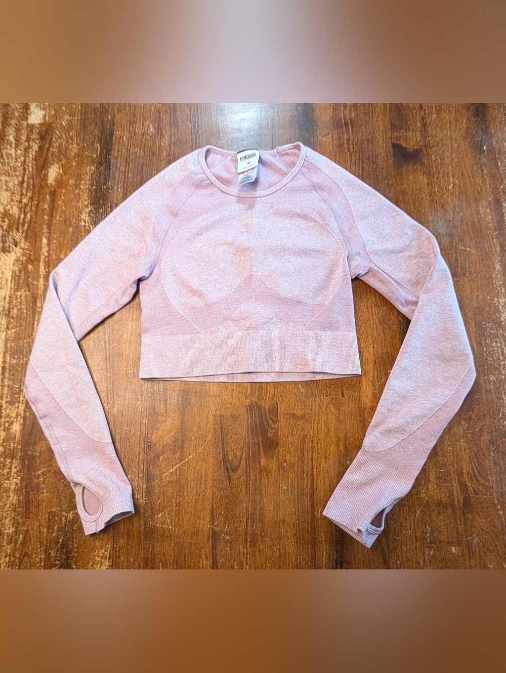 Gymshark Activewear Crop Top Womens Medium Pink Fitness Workout Gear Shirt